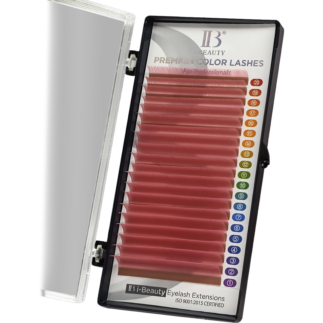 Вії I-BEAUTY Premium Color Mix Рожеві (20 стрічок)