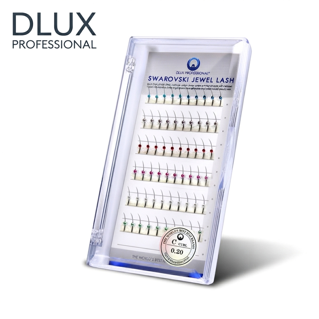 Вії DLUX Professional зі стразами Swarovski (6 стрічок)