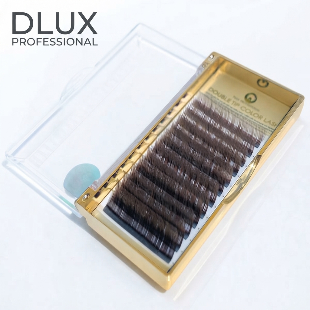 Вії DLUX Professional Два тони чорний+коричневий